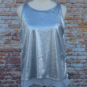 Jennifer Lopez Sleeveless Sequin Tank size M
